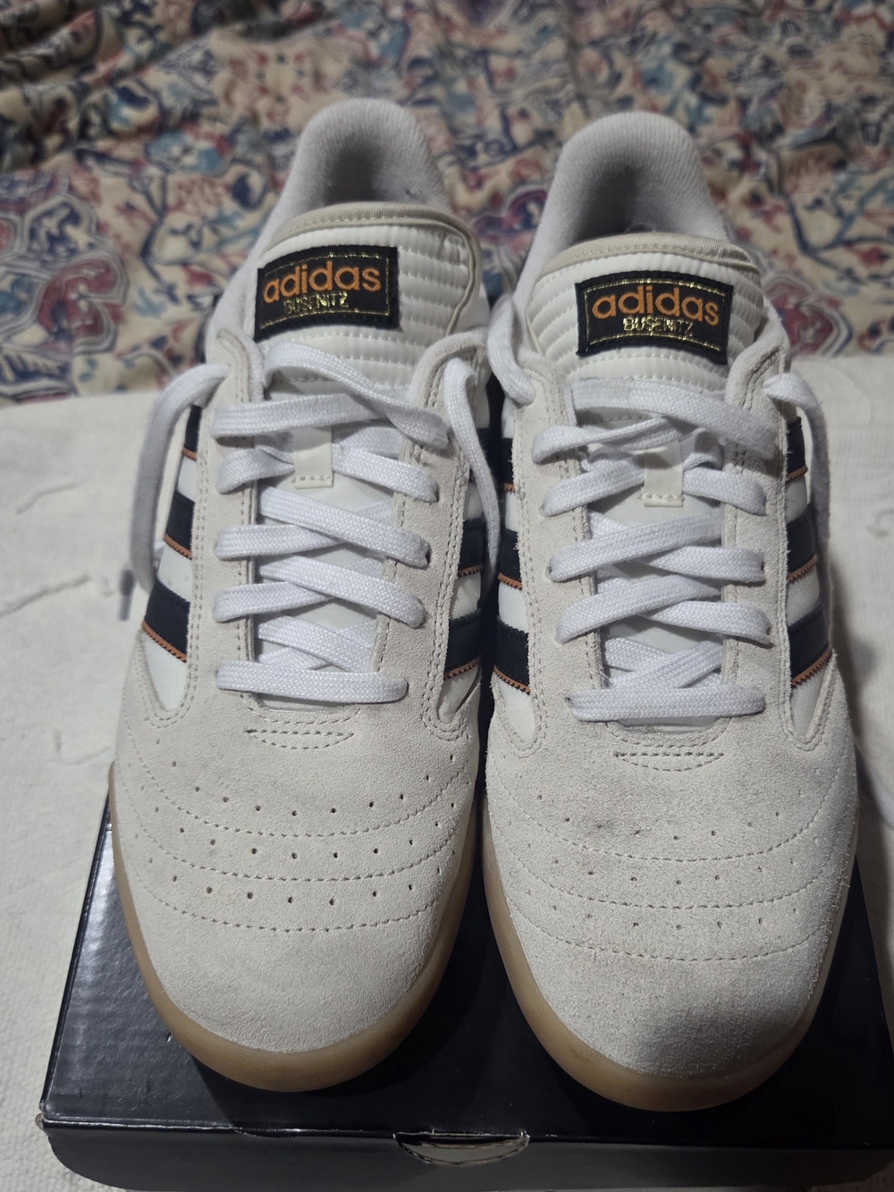 Adidas Busenitz Womens White Suede Buzenewitz Shoes